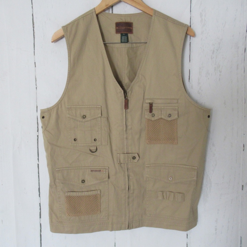 Vintage Ralph Lauren Vest Mens L Fishing Hunting Utility Luxury Old Money